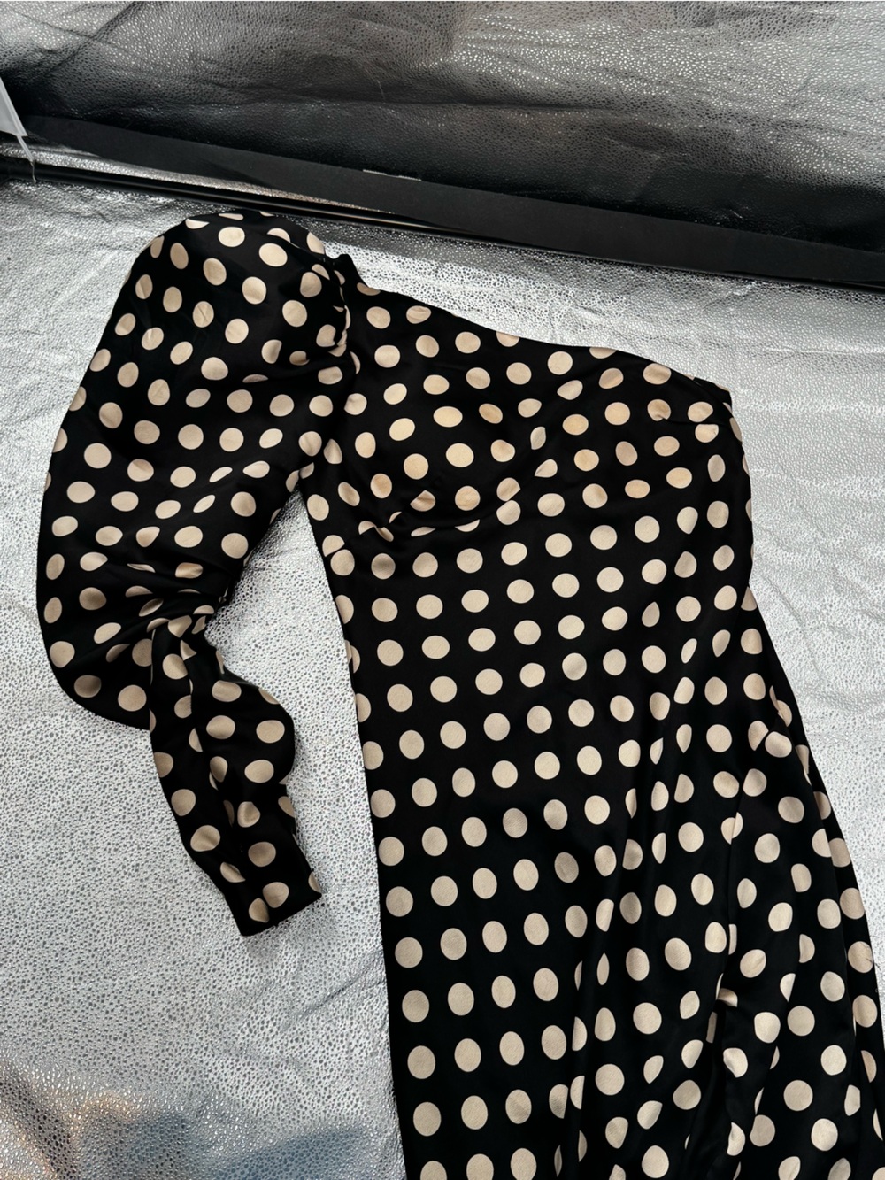 Ieena for macduggal polka dot one shoulder sheath gown women’s 10 - Picture 10 of 10